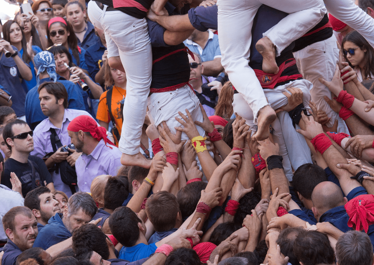 Exhibición de Castellers en Olesa de Montserrat 2025
