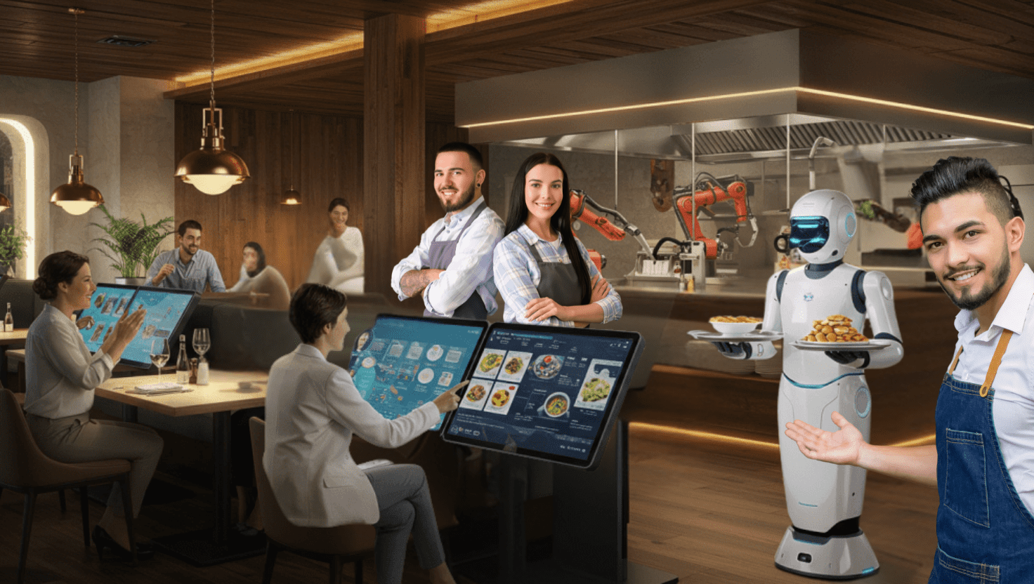 ¡Camareros Robots a la Mesa! En Restaurantes