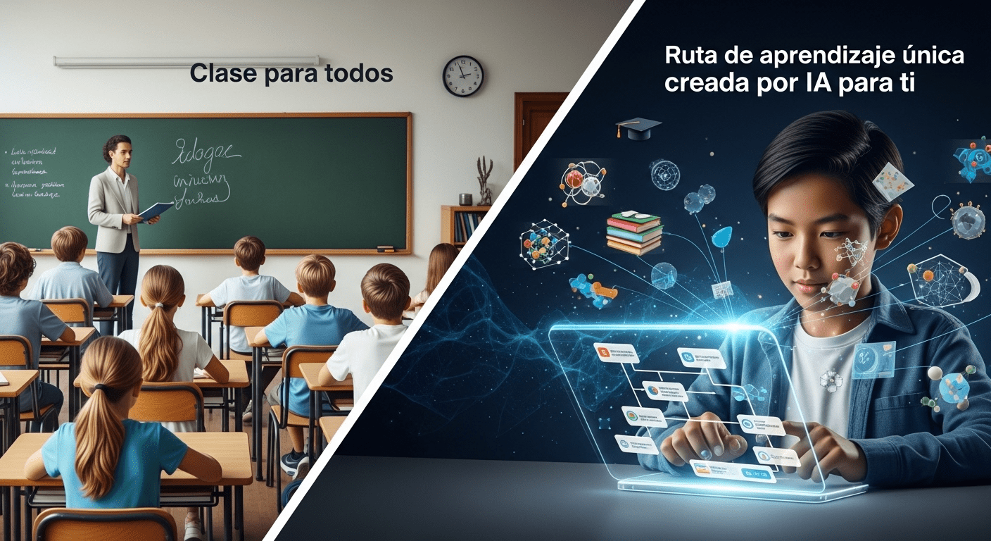 Hiperpersonalización: De la clase para todos a una ruta de aprendizaje única creada por IA para ti.
