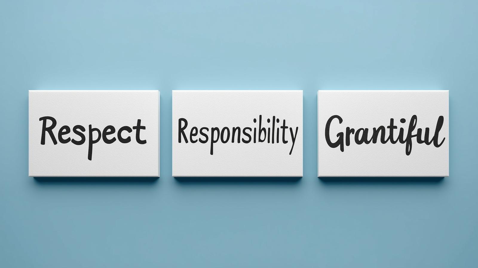 Educación en valores Respeto, responsabilidad, gratitud.