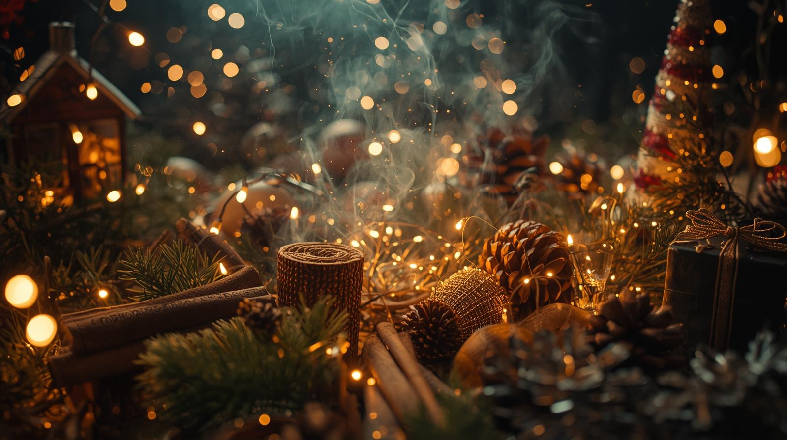 Magia navideña economica: Luz, melodías y aromas festivos