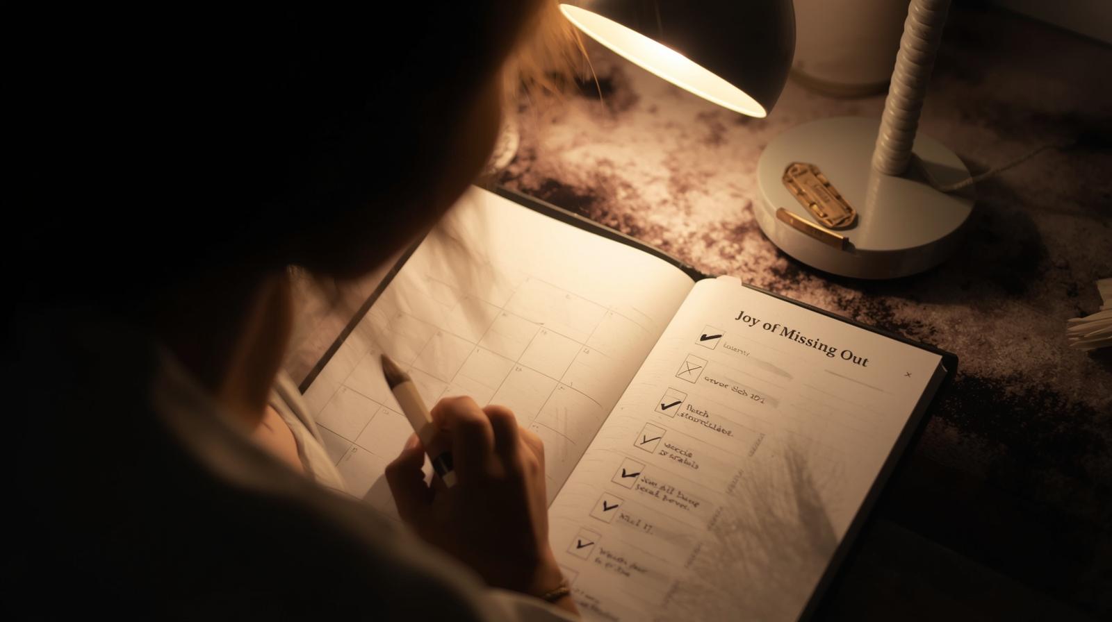 Agendas de JOMO (Joy of Missing Out).