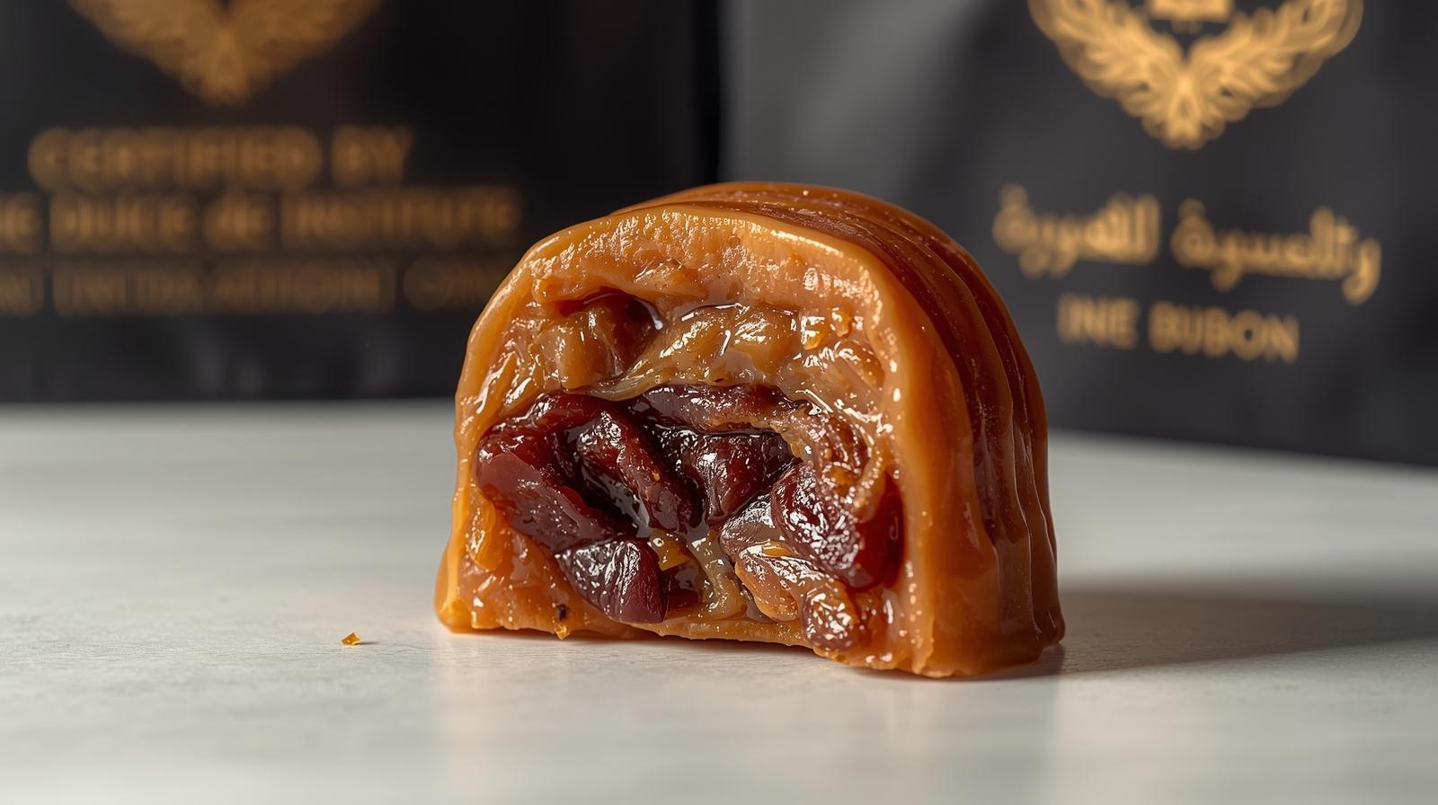 Bombón Halal de Dátil y Dulce de Leche.