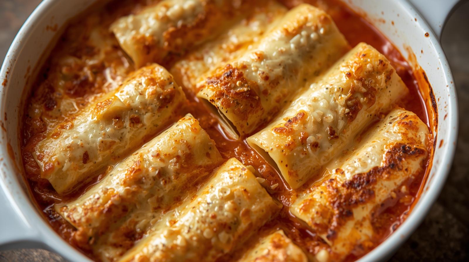 Canelón de V Gama con Queso.