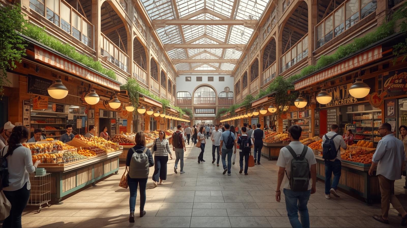 El mercado como punto de encuentro del barrio.