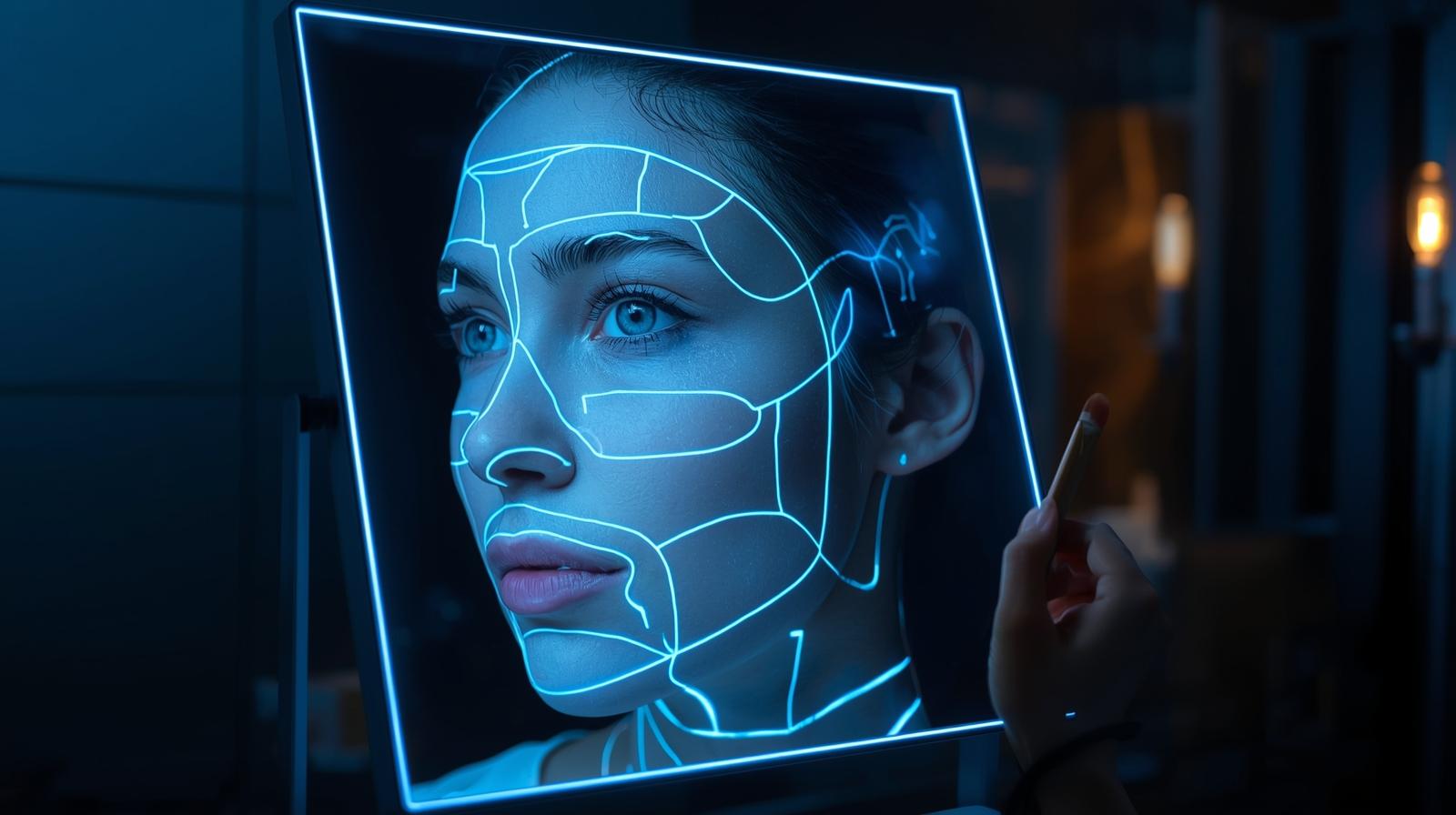 Espejo con Guía de Contouring Proyectada.