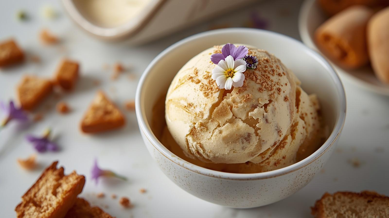Helado gastronómico de masa madre