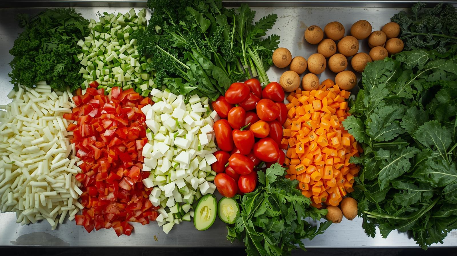 Vegetales y hortalizas lavadas…
