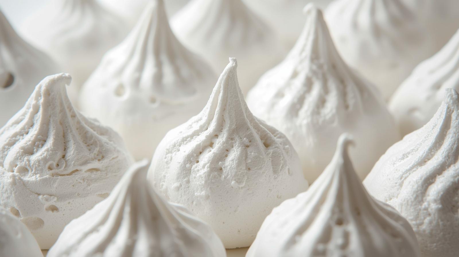 ‘No-egg white’ Merengues vegano para repostería.