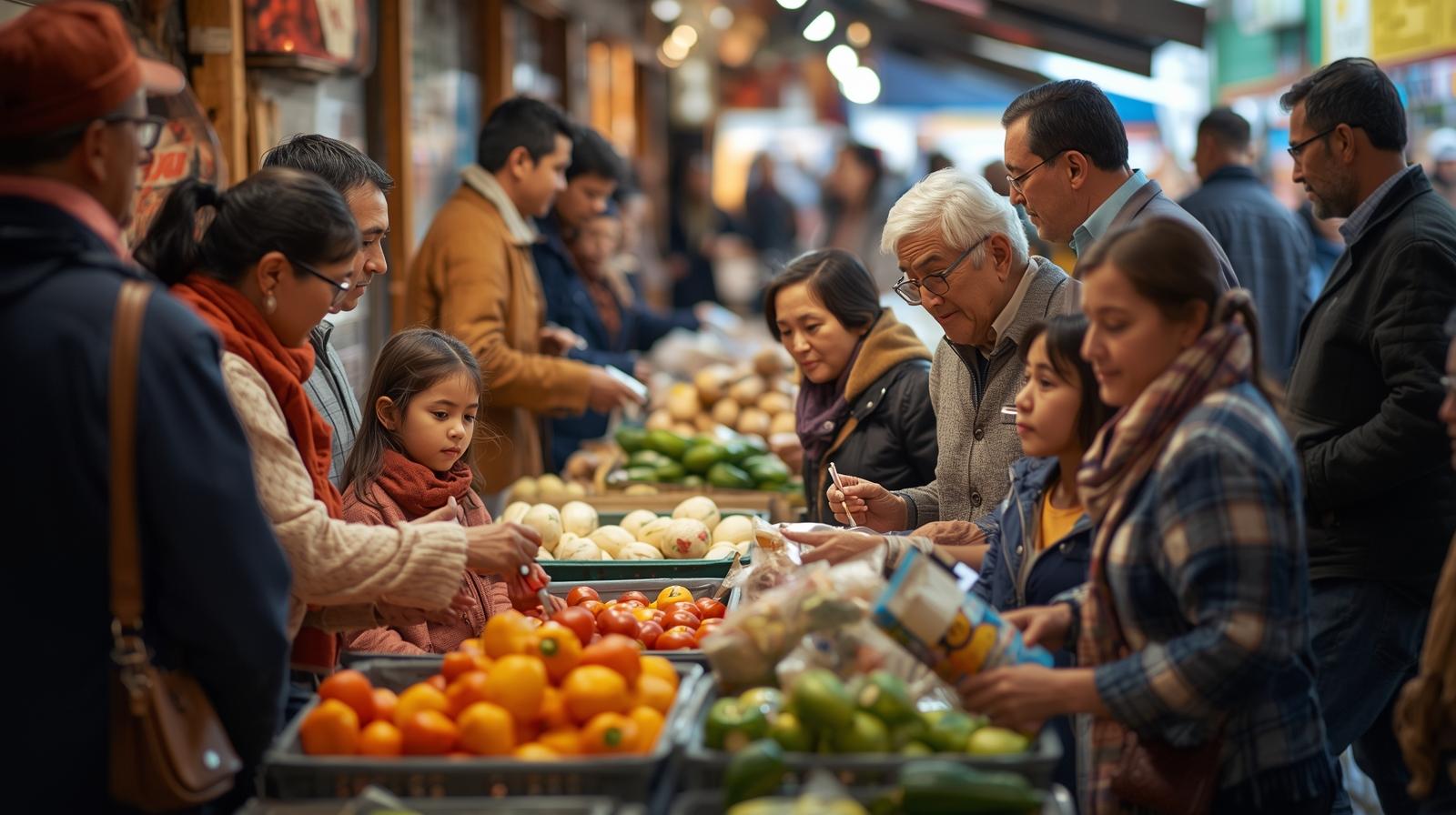Comprar en el mercado si tienes niños / personas mayores.