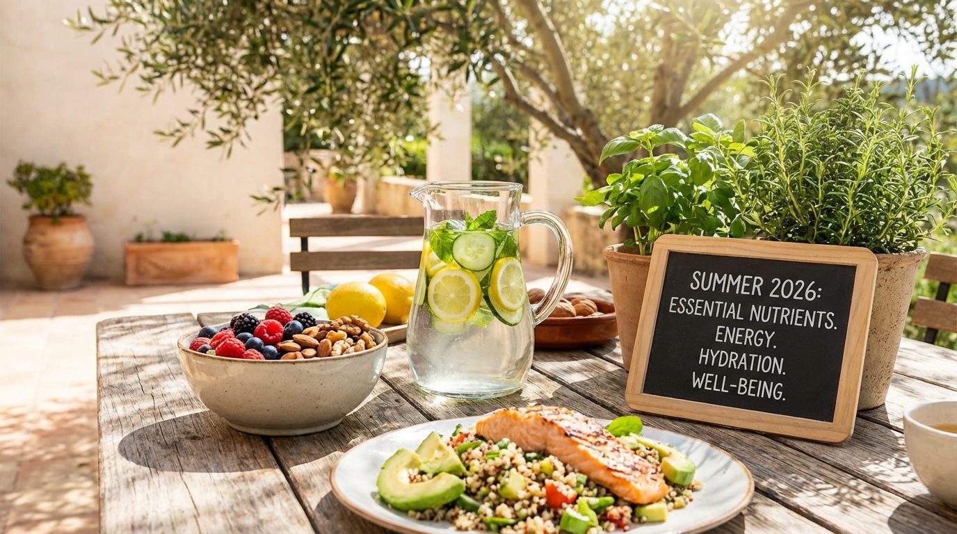 Verano 2026: Nutrientes esenciales para energía, hidratación
