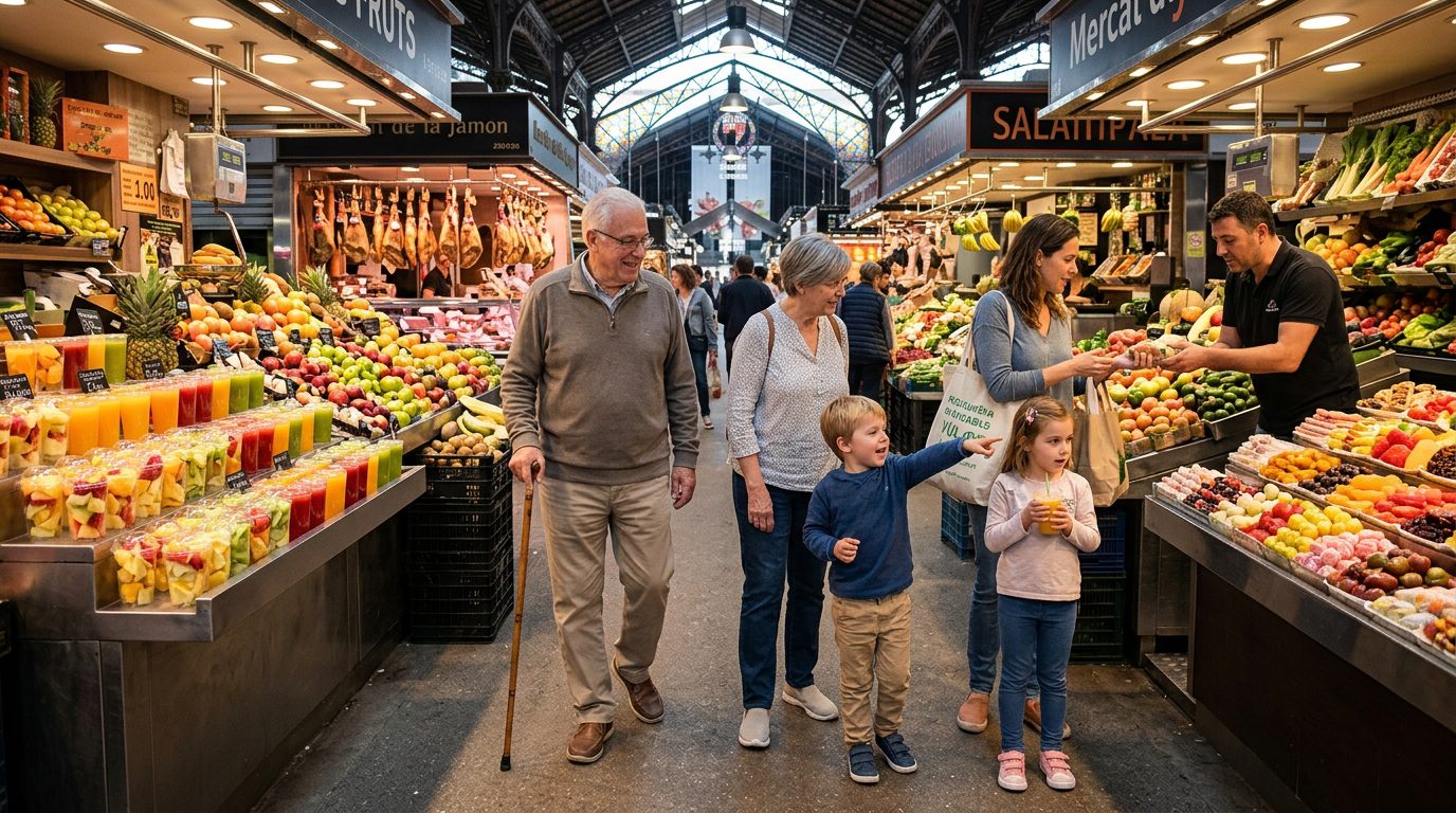 Comprar en el mercado si tienes niños / personas mayores