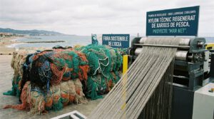 Nailon técnico de redes oceánicas recuperadas en el Baix Llobregat