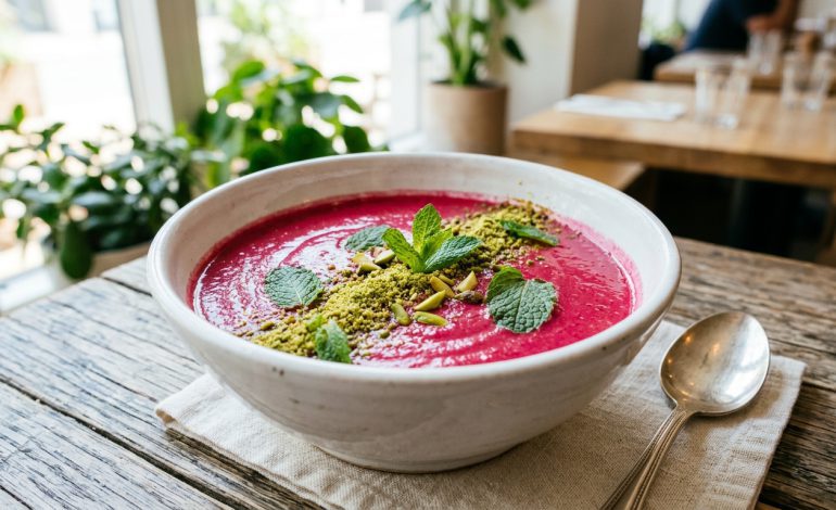 Receta Sopa Fria de Fresas. CercaDeMi