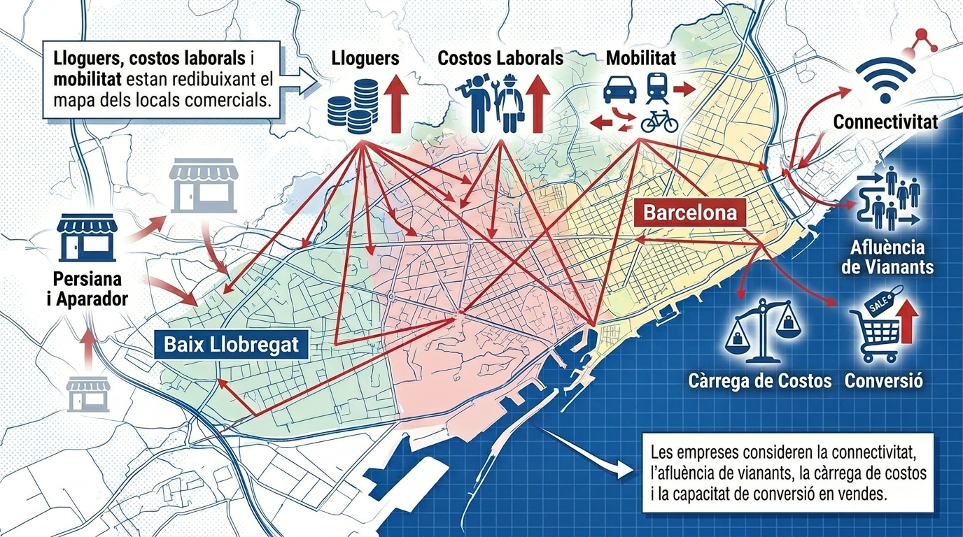 Costes y alquileres cambian locales Baix Llobregat Barcelona