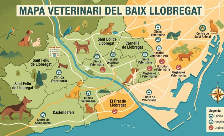 Mapa veterinario del Baix Llobregat guía local