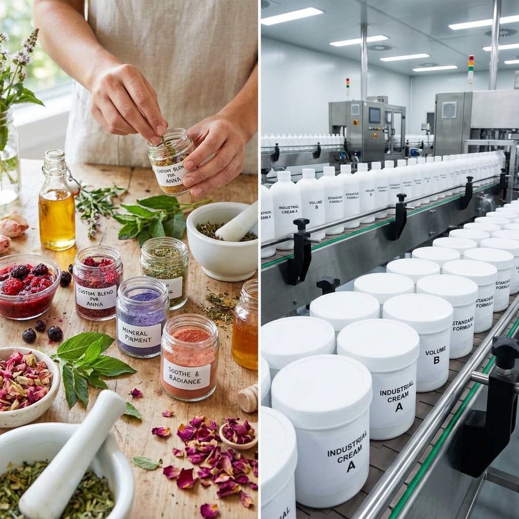 Cosmética Fresca y Viva. "Fórmulas personalizadas frente al cliente vs. cremas industriales."