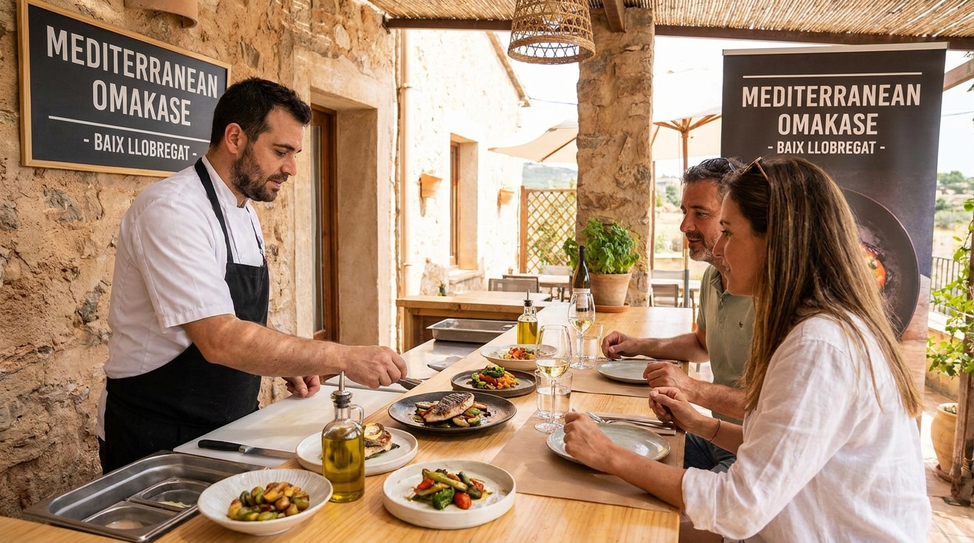 Formato Omakase mediterráneo en el Baix Llobregat.