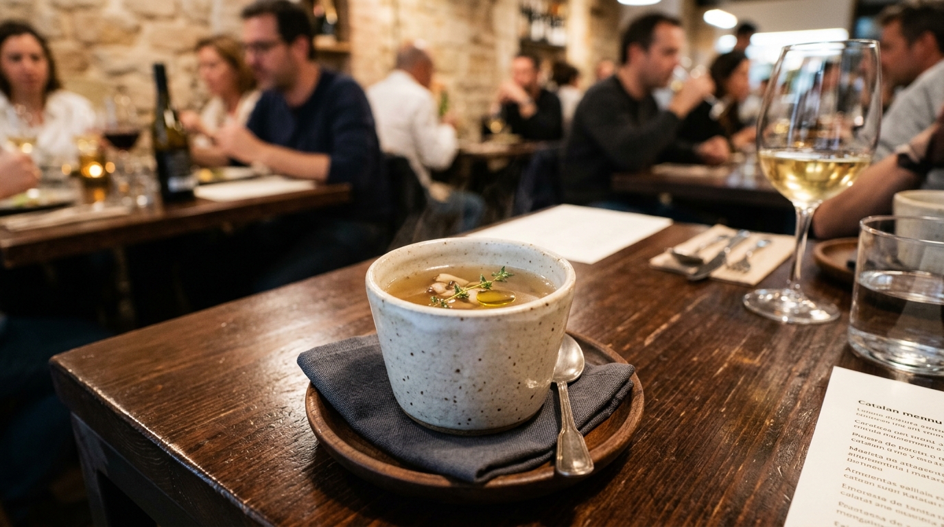 Caldos e infusiones concentradas: la bienvenida que abre el menú con personalidad en Barcelona y el Baix Llobregat