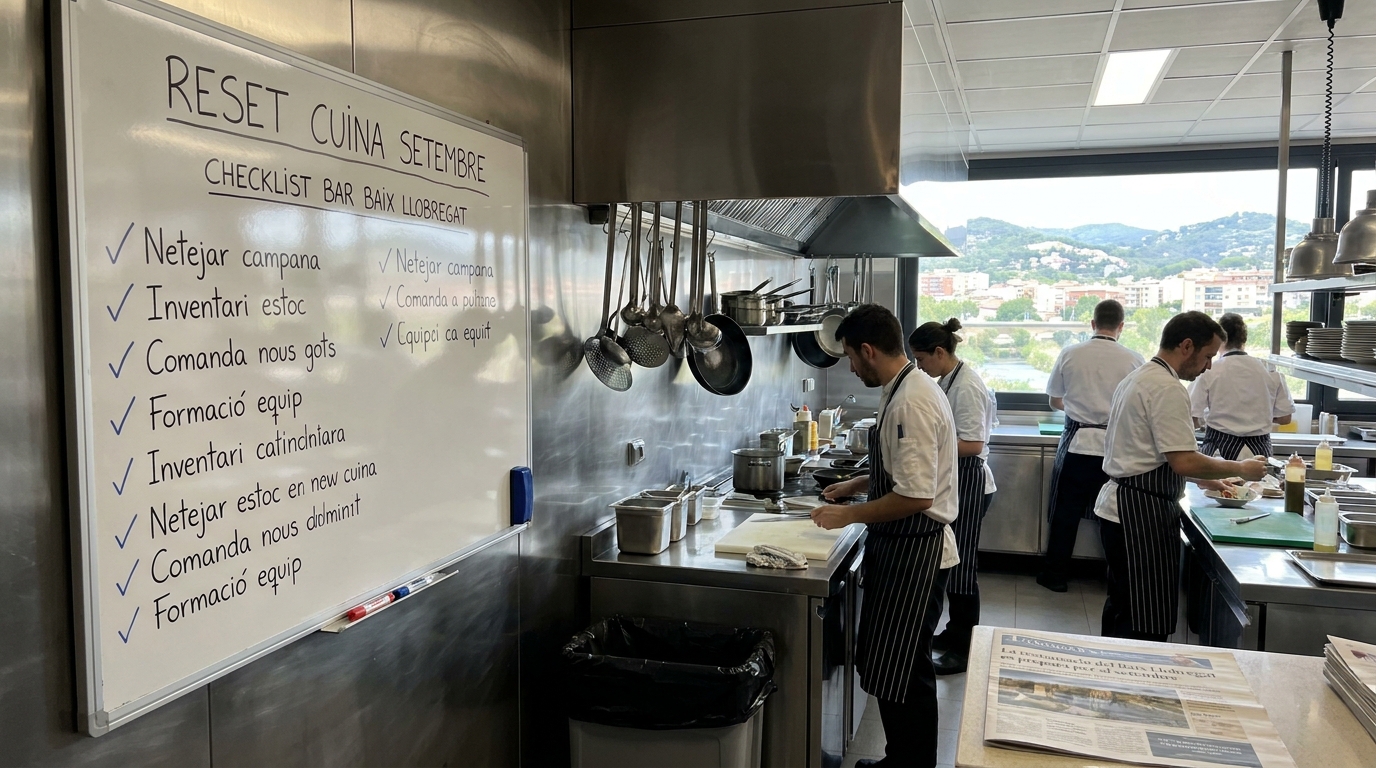 Reset cocina septiembre | Checklist bar Baix Llobregat