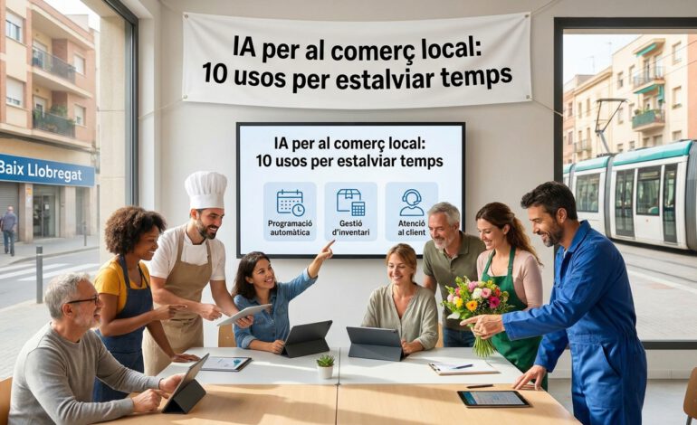 IA para comercios locales Baix Llobregat 10 usos ahorran tiempo