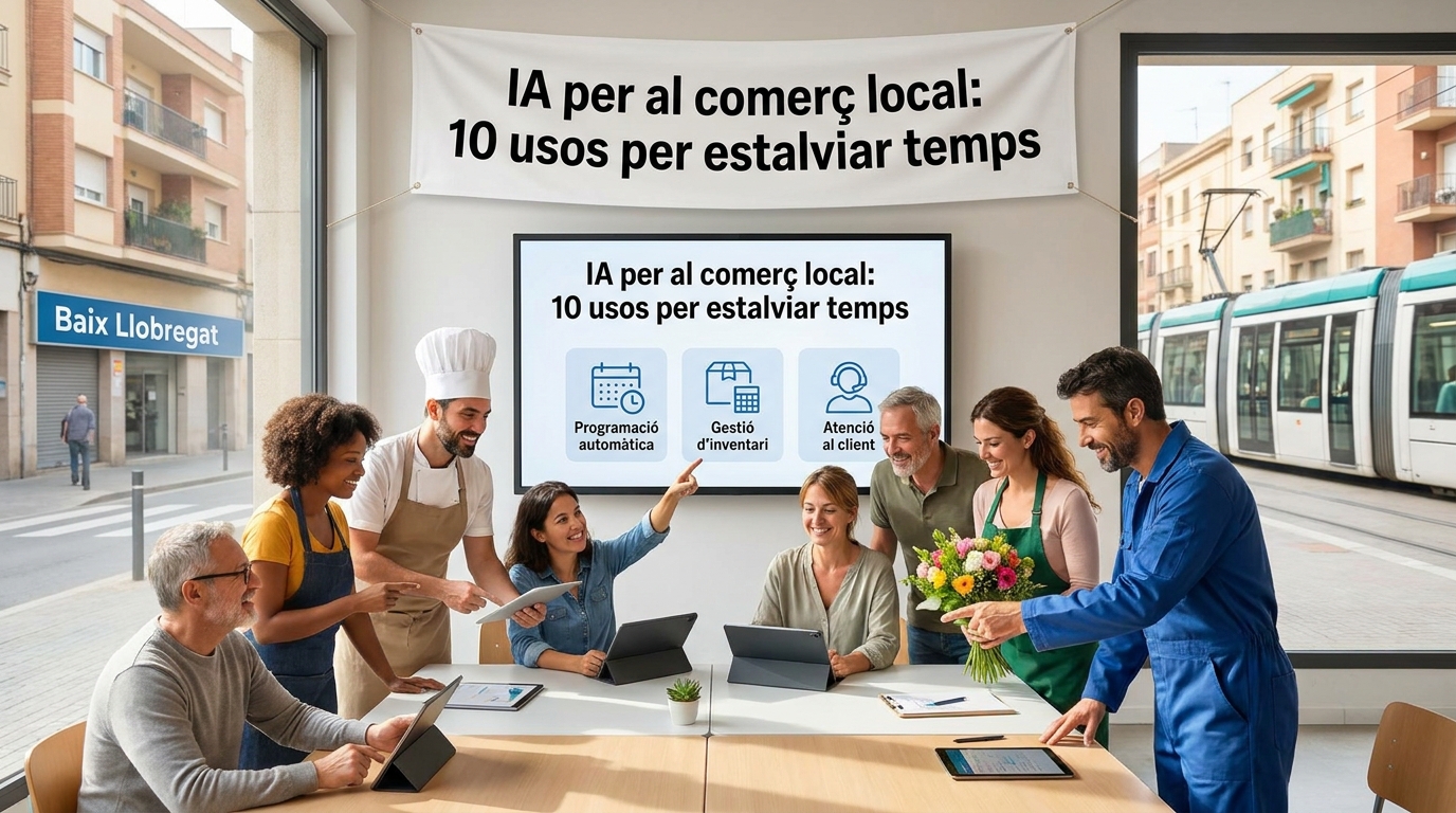 IA para comercios locales Baix Llobregat 10 usos ahorran tiempo
